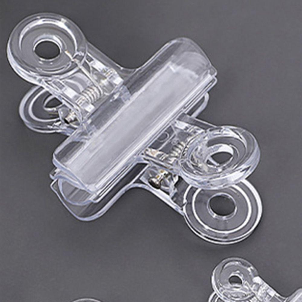 Acrylic Transparent Office Supplies Long Tail Clip Dovetail Clamp Memo Folder Food Storage Clip
