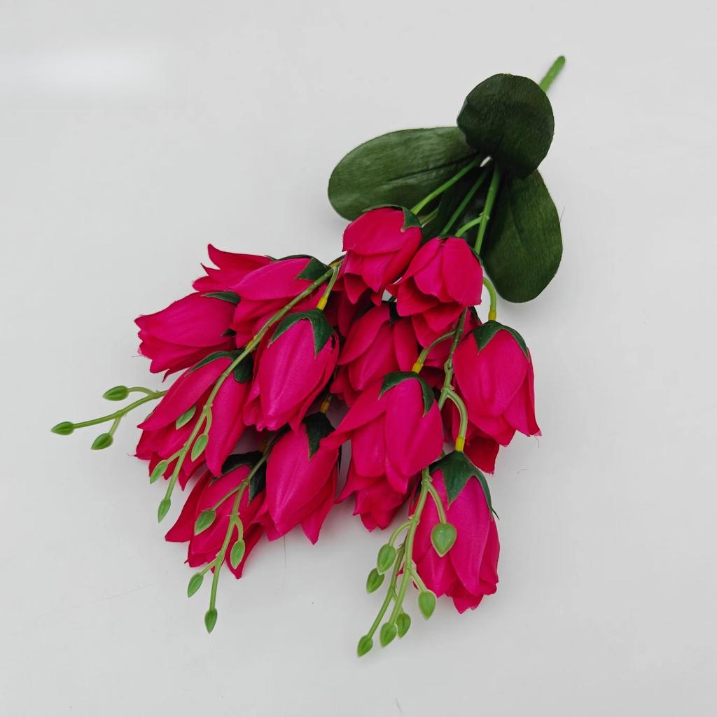 5 Веток 20 Головок Искусственные Тюльпаны из ПУ Не Выцветающие Искусственные Пластиковые Поддельные Растения тюльпанов Сделай сам Дом Сад Свадебное Украшение На Открытом ВоздухеT