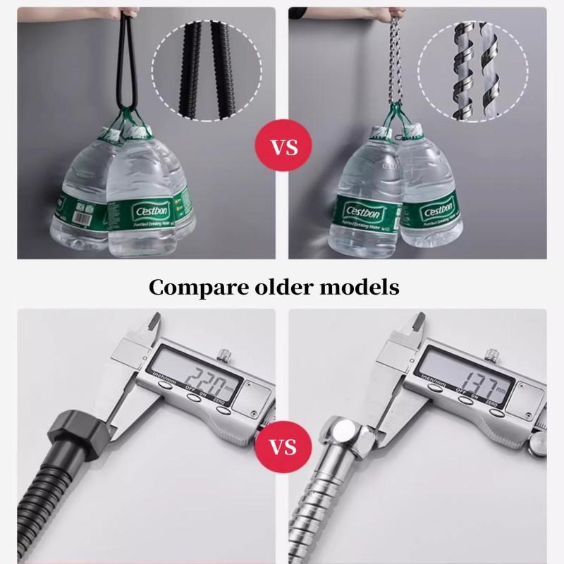 Stainless Steel Flexible Shower Hose Long Bathroom Shower Water Hose Extension Plumbing Pipe Pulling Tube Bathroom Accessories