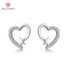 Fashion Women's Stud Earrings Gold Color Heart Star Chic Female Earring for Wedding Party Temperament Sweet Jewelry Bulk