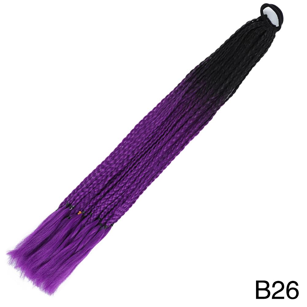 MERISIHAIR Синтетические длинные прямые градиентные цвета, грязный плетеный хвост, эластичная резинка, плетение, конский хвост, наращивание волос для девочек