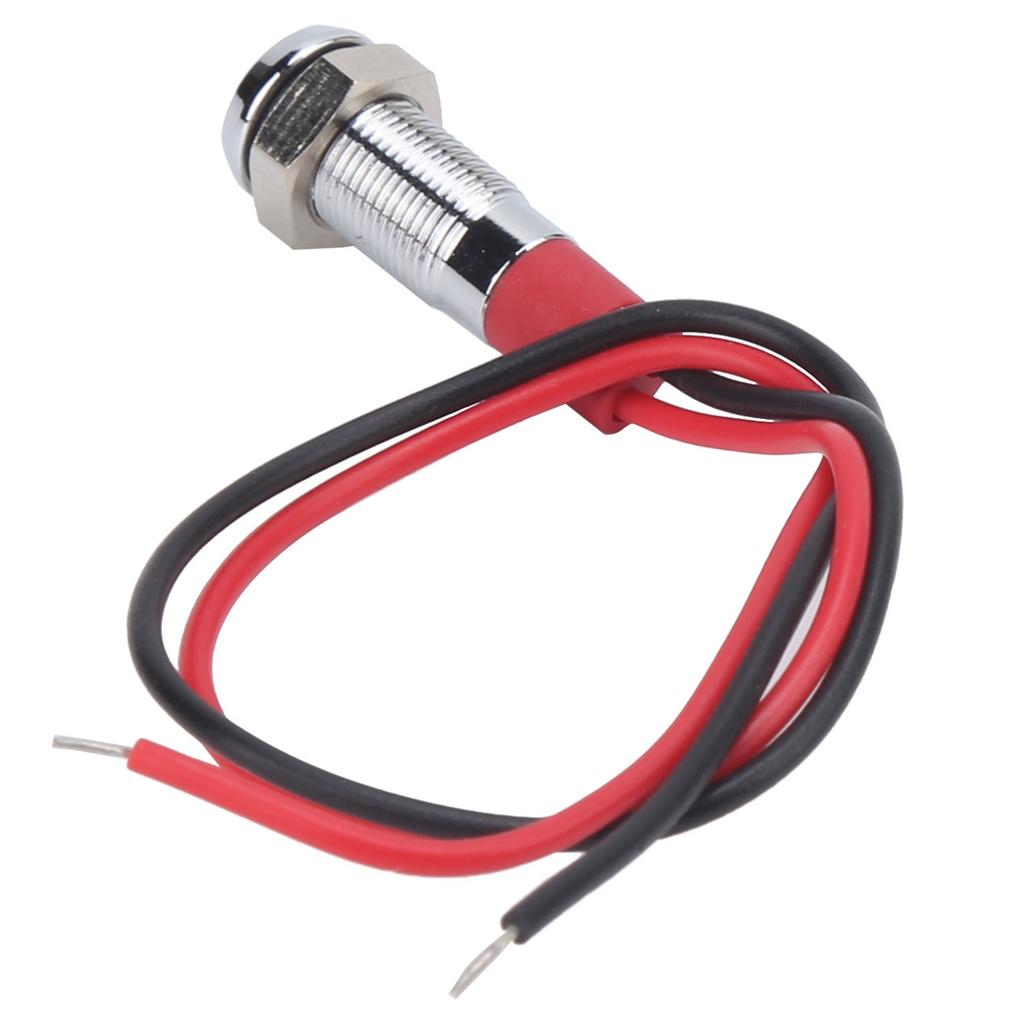 Светодиодный металлический индикатор 6 мм водонепроницаемый сигнальный фонарь для пилотной машины грузовика лодки с проводом 6 В белый