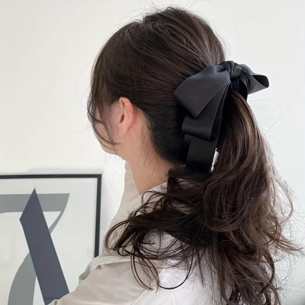 Elegant Banana Gripper Bowknot Design Twist Clip Ponytail Clip Women Headwear Hair Accessories