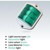 4Pc Trailer RV Marker LED Light Clearance Light Green 2x2 Inch LED Bubble 24V Side Marker Light for Trucks Universal