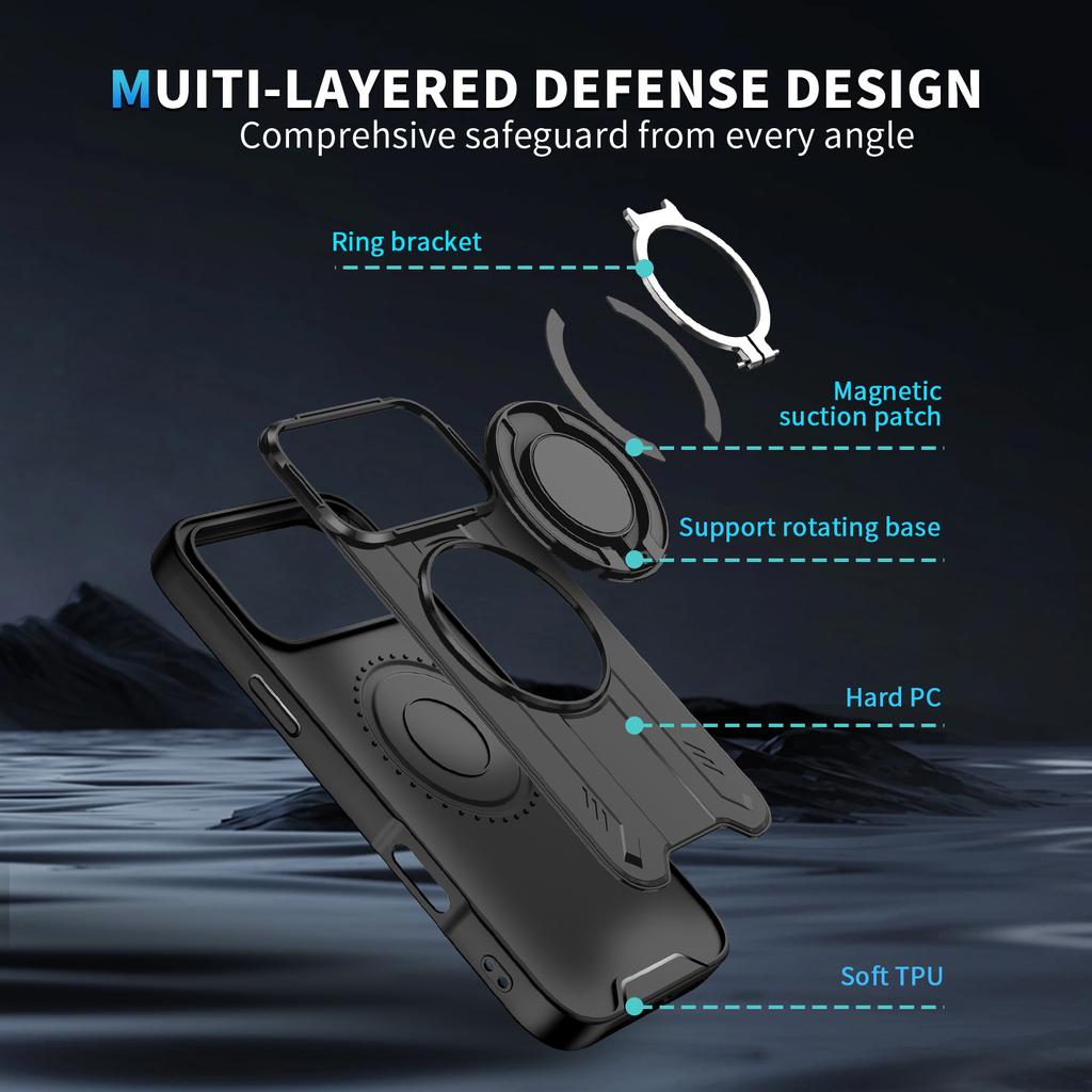 Для iphone17 Ударопрочный Чехол-кольцо-подставка для Iphone 17 Pro Max 16 Plus 17 Air 16e Pro Iphone16 Iphone17