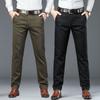High Quality Cotton Men's Business Formal Office Trousers Classic Fashion Straight Stretch Casual Pants Solid Color Male