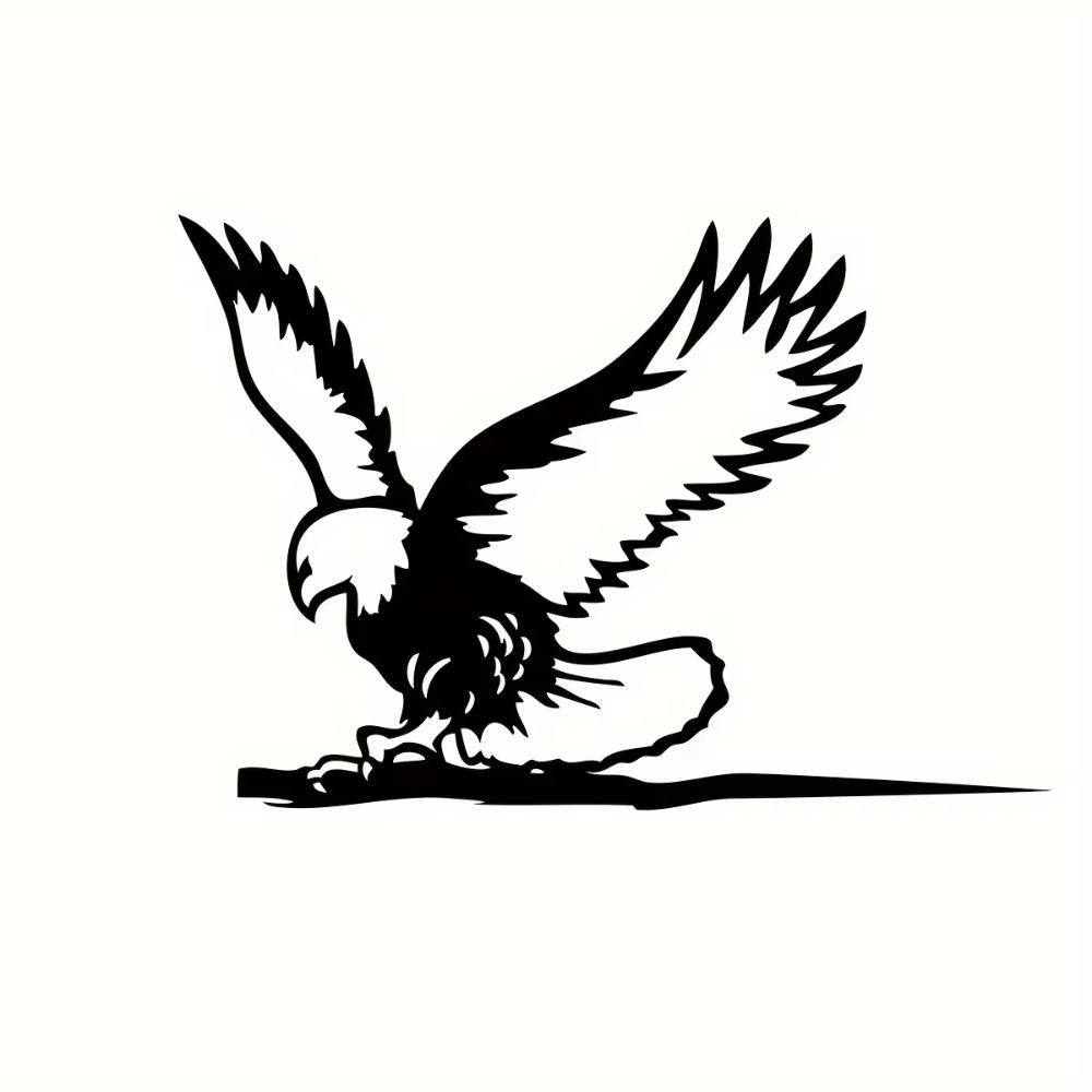 Привлекательный 1шт металлический силуэт орла - деревенский домашний декор. Очаровательная стальная вставка для патио, которая сделает ваше пространство выразительным.