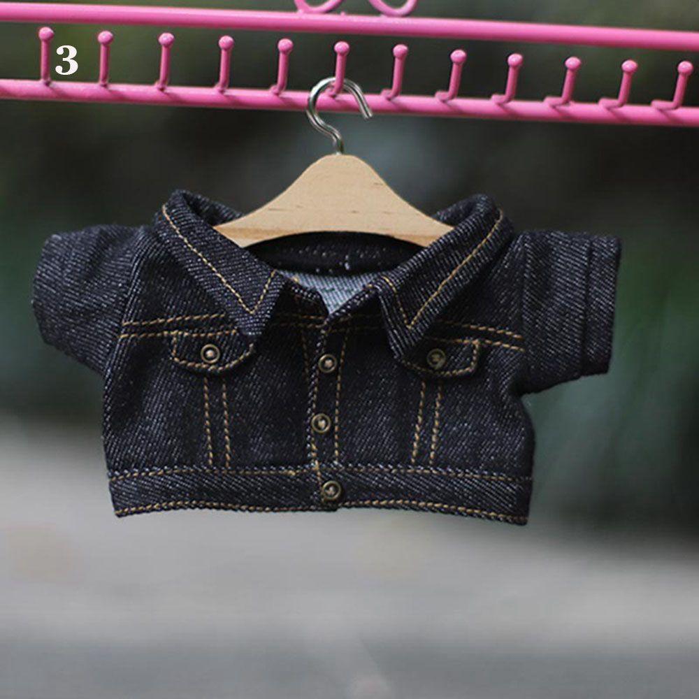 BJD Dolls Jeans Shorts Outfits Doll Clothes Handmade Jacket Pants For 15~20cm Doll Winter Top Coats