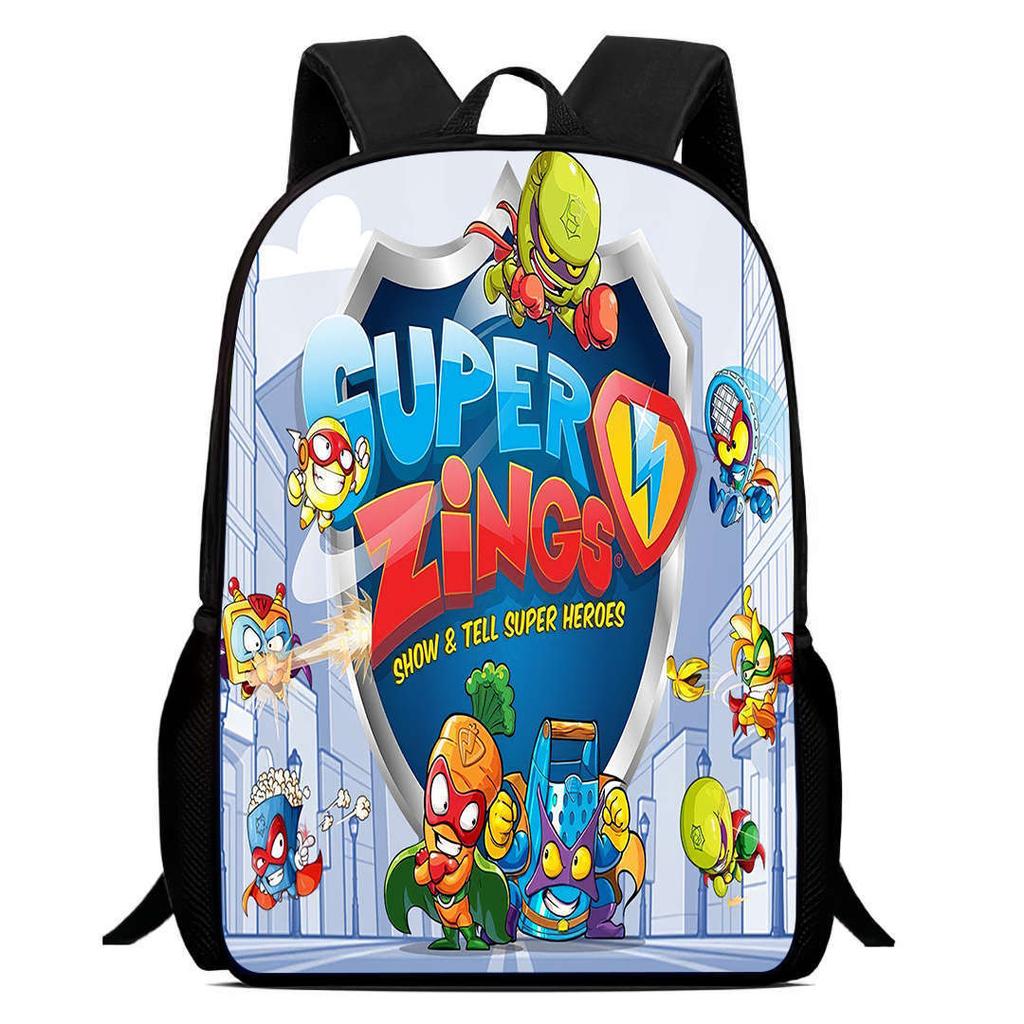 Школьная сумка Super Zings с принтом, Мультяшный рюкзак для начальной школы, 12 класс