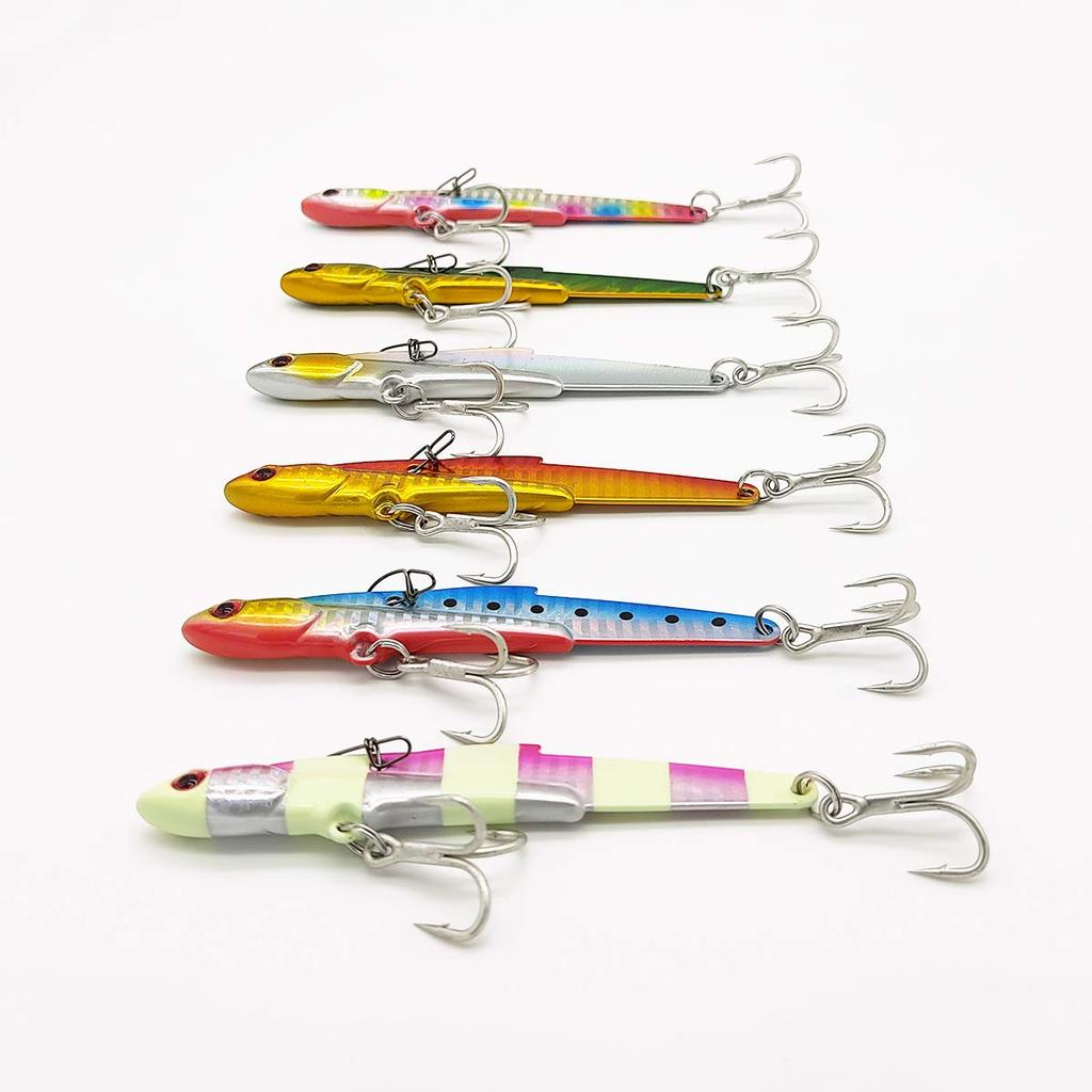 Orurudo Fishing Tackle [Metal Vibration BIG] 6-Color Set, 10.6cm, 45g (Color A), for Large Bluefish, 2-Hook Design (qb100205a01n0)