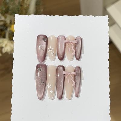 Замок Джименг Сладкий Мечтательный Фиолетовый Кошачий Глаз Трехмерная Лента Бантик Ношение Брони