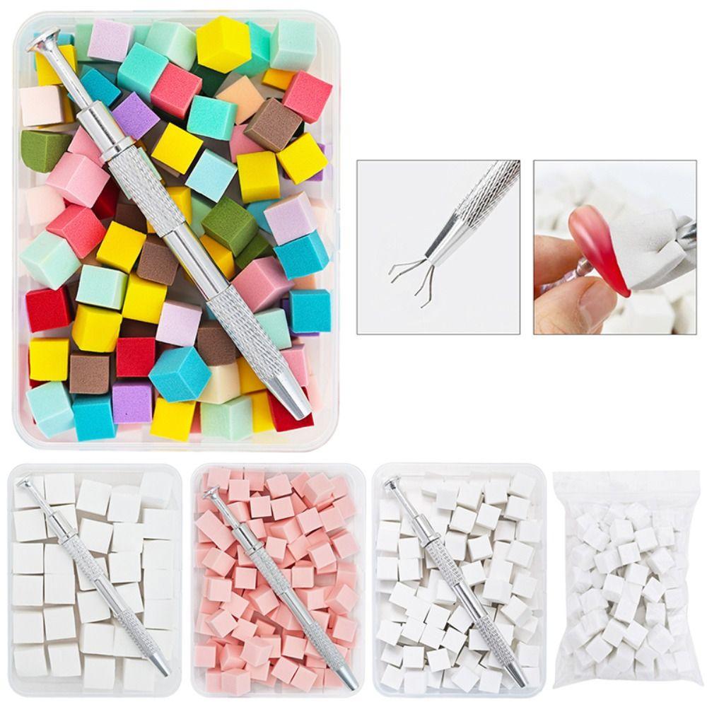 High Rebound Gradient Nail Sponge Set Coloring Stamping Nail Stamper Sponge Lady