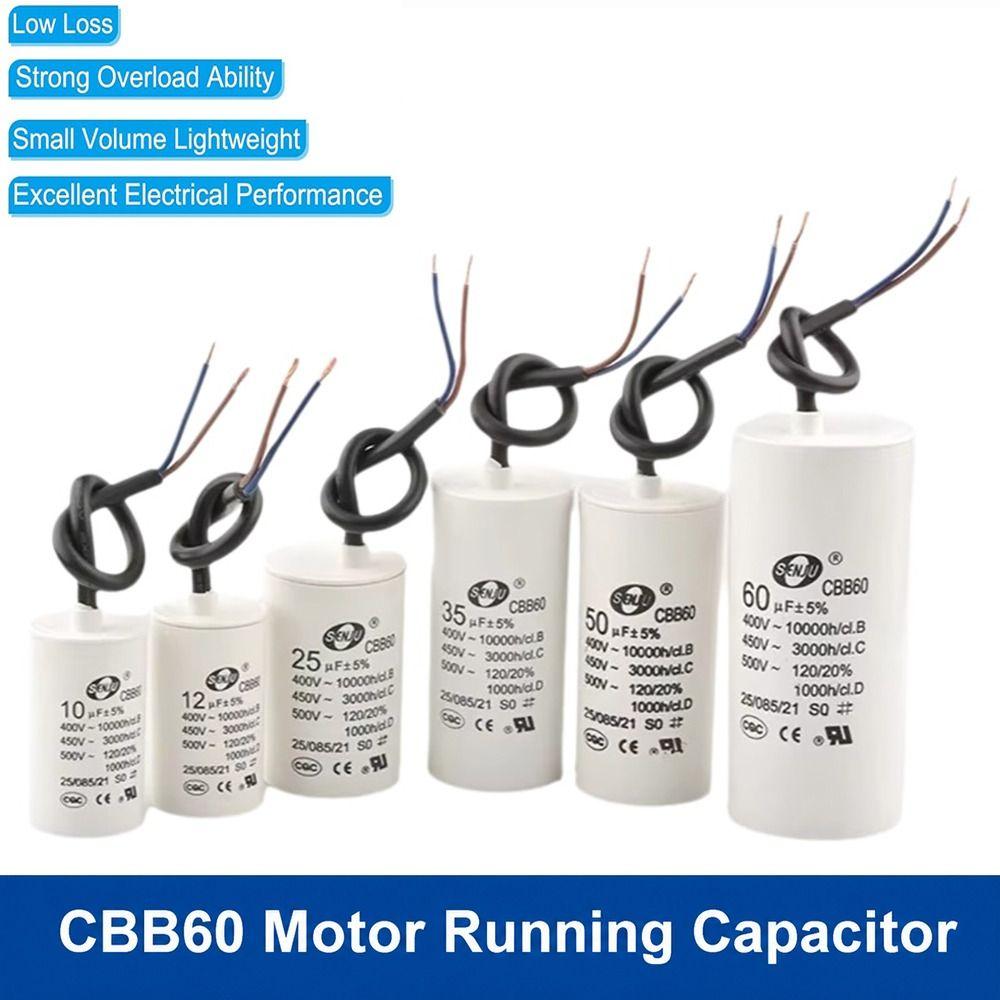 450V Motor Run Capacitor Round Water Pump Capacitor Reliable Washer Capacitor