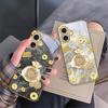 Счастливый мешок благословений Для iPhone 17 Pro Max 16 16E 15 14 13 Plus 12 mini 11 15Pro 17 Air XR X 17ProMax Золотой стеклянный чехол для телефона