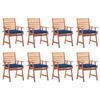 Day and Night - Day and Night Garden Dining Chairs and Cushions 8 Units Solid Acacia Wood