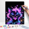 Disney Неоновый кот масляная живопись ручная роспись раскрашивание картина ручная работа DIY украшение дома подарок