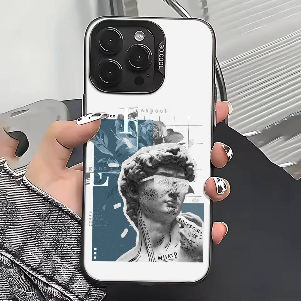 R-Renaissance art Painting Phone Case For iPhone 17,16,15,14,13,12,11 Plus,Pro Max,XS,Colored Silver Plated Inside Cover