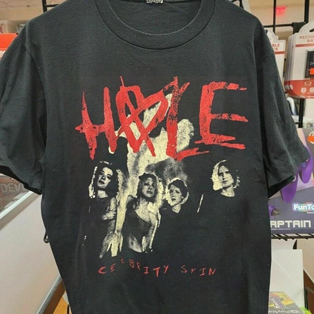 Hole Band Shirt Hole Band Graphic Black Short Sleeve Unisex Shirt WA0907