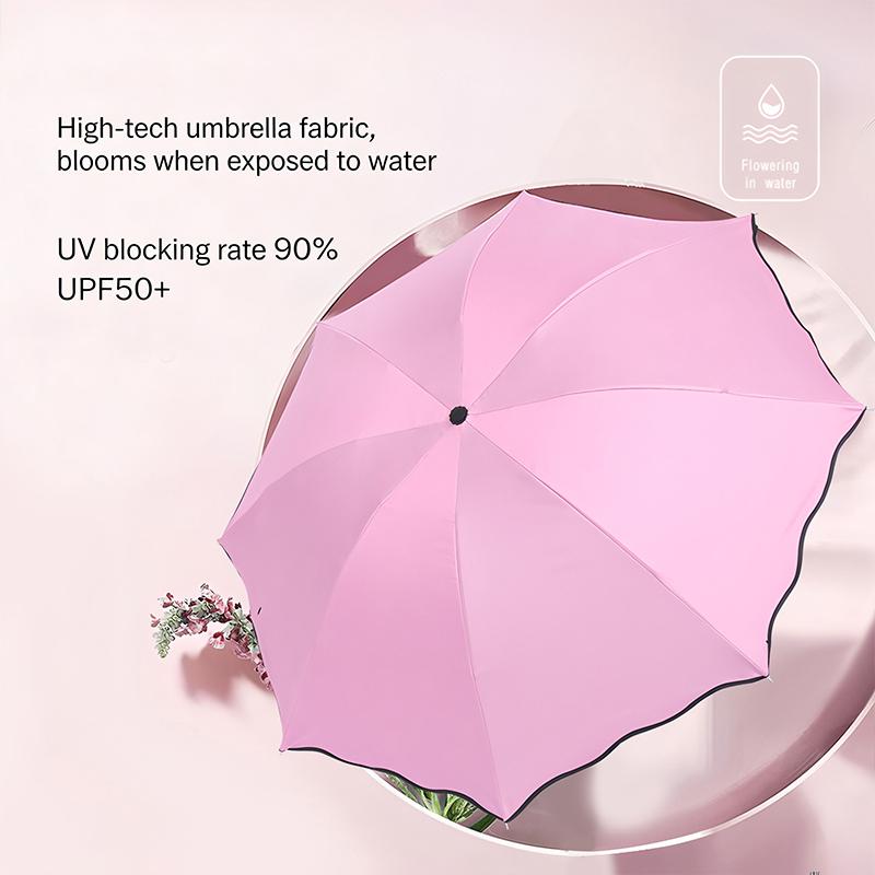 Automated 3 Fold Umbrella UV Protection Windproof Compact Folding Rain Sun Shelter for Business Travel
