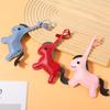 Women'S Bag Pony Keychain Pendant High Quality Pu Leather Horse Ornament Handmade Stitching Charm Fashion Accessories Gift