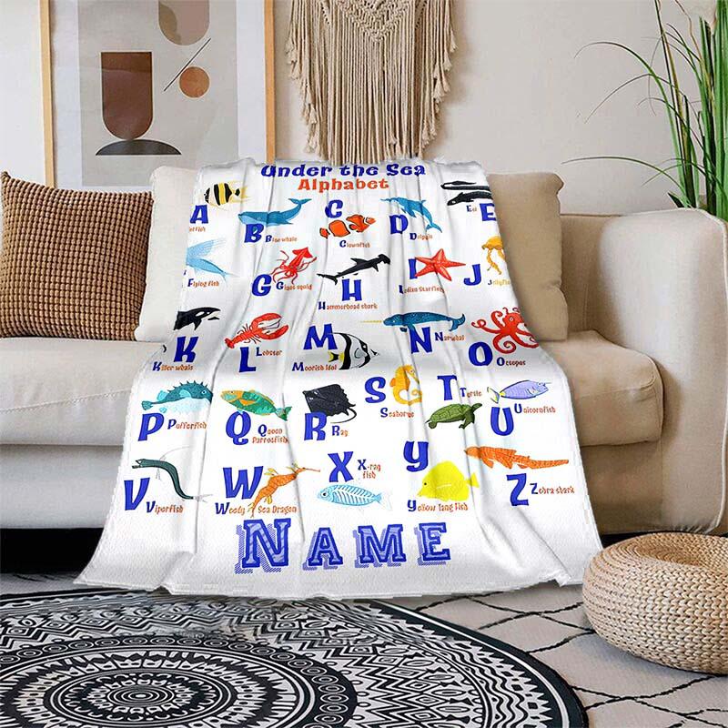 Learn About Animals Customize Your Name Blanket Warm Comfortable And Soft Blankets Are Suitable For Home Chairs Office Sofas Sofas Office Camping And