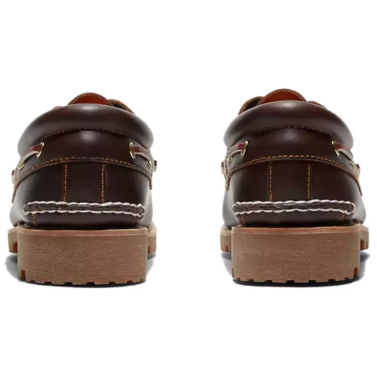 Timberland 3 Eye Boat Casual Leather Shoes Low Top Men Shoes Dark-Brown 30003020