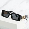 2025 New Retro Square Sunglasses for Women Men Flower Decoration Fashion Ladies Sun Glasses Ins Hot Shading Eyewear UV400