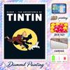 Tintin Diamond Painting Kit 5D Full Drill DIY Diamond Mosaic Wall Art Home Decor