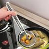 Жареный зажим для масляного фильтра Зажим для слива пищи Зажим для утечки масла Кухонный дуршлаг Ложка для жареной пищи из нержавеющей стали Фильтр