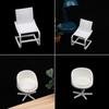 1:12 White Accessories Dollhouse Chair Sofa Miniature Table Furniture Doll House Decor Stool Model