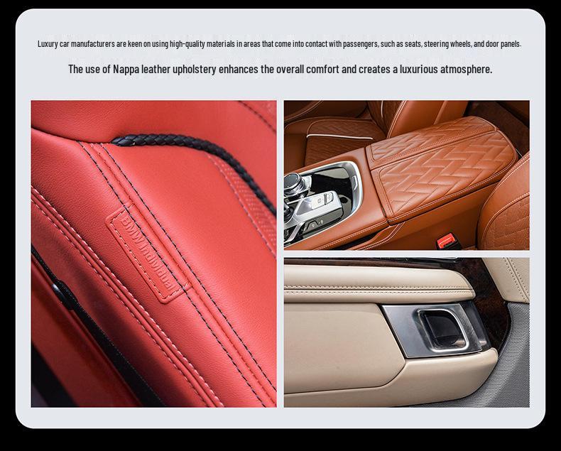 Odorless, non-slip steering wheel cover for BMW i3, i5, ix1, ix3, 5 Series & new energy vehicles; stitch-free design.