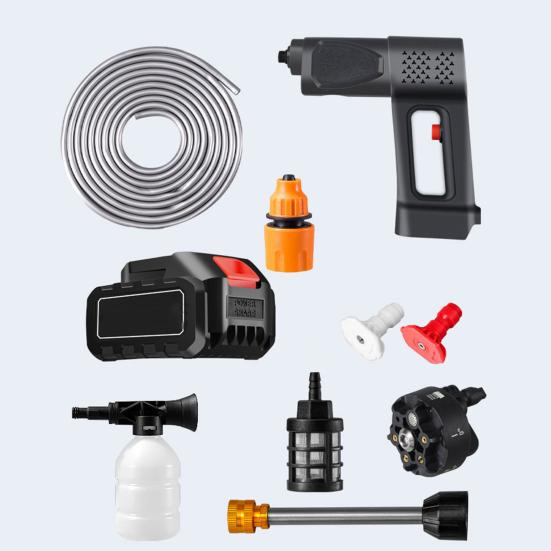 Портативная аккумуляторная мойка высокого давления 600 фунтов на квадратный дюйм, регулируемая, перезаряжаемая, мощная автомобильная мойка высокого давления с насадкой 6-в-1