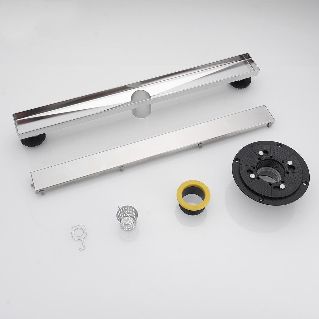 Invisible Bathroom Floor Drain 60CM Square Waste Filter Drainage Anti-odor Shower Drain Strainer Kitchen Accessories DL-053SN