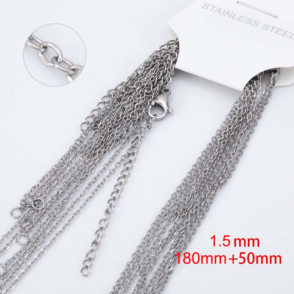 10pcs 5pcs Stainless Steel Bracelet Adjustable O Chain with Extension Chain Lobster Clasp DIY Bracelet Making Jewelry Findings