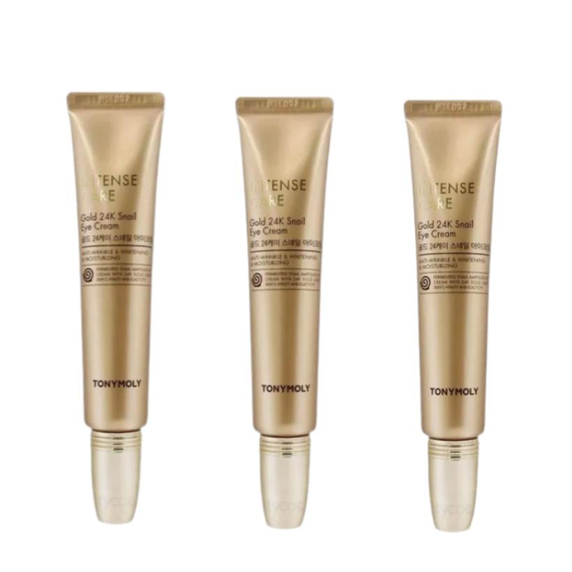 Tonymoly Интенсивный Уход Золото 24K Улиточный Крем для Глаз 30 мл × 3