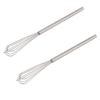 2 Pcs Stainless Steel Mini Whisk Silver Kitchen Gadget Easy To Use Small Whisk Kitchen