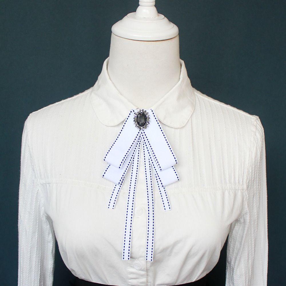 Brooch Women's JK Bow Tie Polyester Fabric Bowknot Shirt Bowtie Fashion Ribbon Bow Tie Shirt