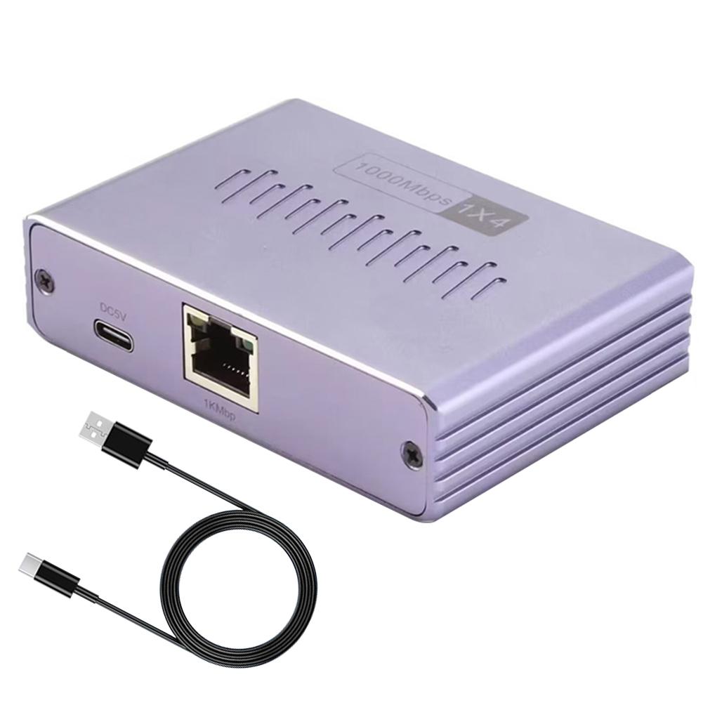 Gigabit Ethernet Splitter 1 To 2/3/4 Internet Cable Splitter 1000Mbps Network RJ45 Splitter Network Connector for Cat6/7/8 Cable