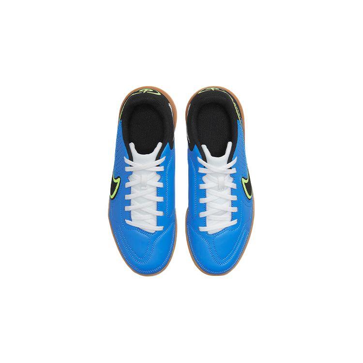 Nike Tiempo Legend 9 Club IC GS Light Photo Blue Lime Glow Kids Sneakers Gum-Medium-Brown Black DA1332-403