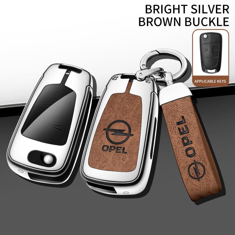 For Opel OPCline ASTRA CORSA INSIGNIA MOKKA VECTRA GTC Tigra Car Key Chain Metal Key Shell Car TPU Zinc Alloy Key Case Bag