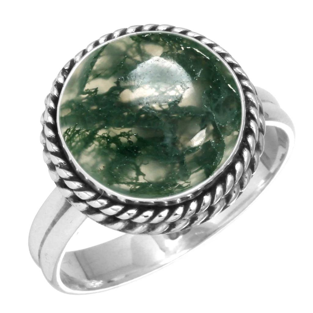 Кольцо из стерлингового серебра 925 пробы с женским драгоценным камнем, ювелирные изделия ручной работы, рождественский подарок, мукаит, монтанский агат, моховой агат, колючая устрица, родонит, глаз Шивы, викторианский
