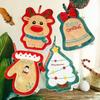 Cute Christmas Cleaning Towel Coral Velvet Hand Towel Snowman Bathroom Hanging Absorbent Dishcloth Soft Cleaning Cloth Rag