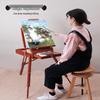 Oil Painting Set with Wooden Trolley Easel Box