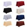 Solid Color Design Wrinkle-Resistant Lace Detail Conference Room Table Cover