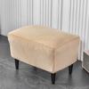 Velvet Rectangle Stretch Footrest Covers Elastic Ottoman Cover Spandex Stool Slipcover Ottoman Footstool Furniture Protector