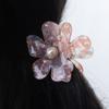 Elegant Pearl Crab Clip Non-slip Floral Hair Clip Shiny Flower Hair Claw  Girls