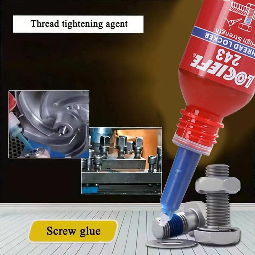 Фиксатор резьбы 243 средней прочности, герметичный фиксатор, 10 мл, съемный фиксатор резьбы для инертных металлов, винтовой агент