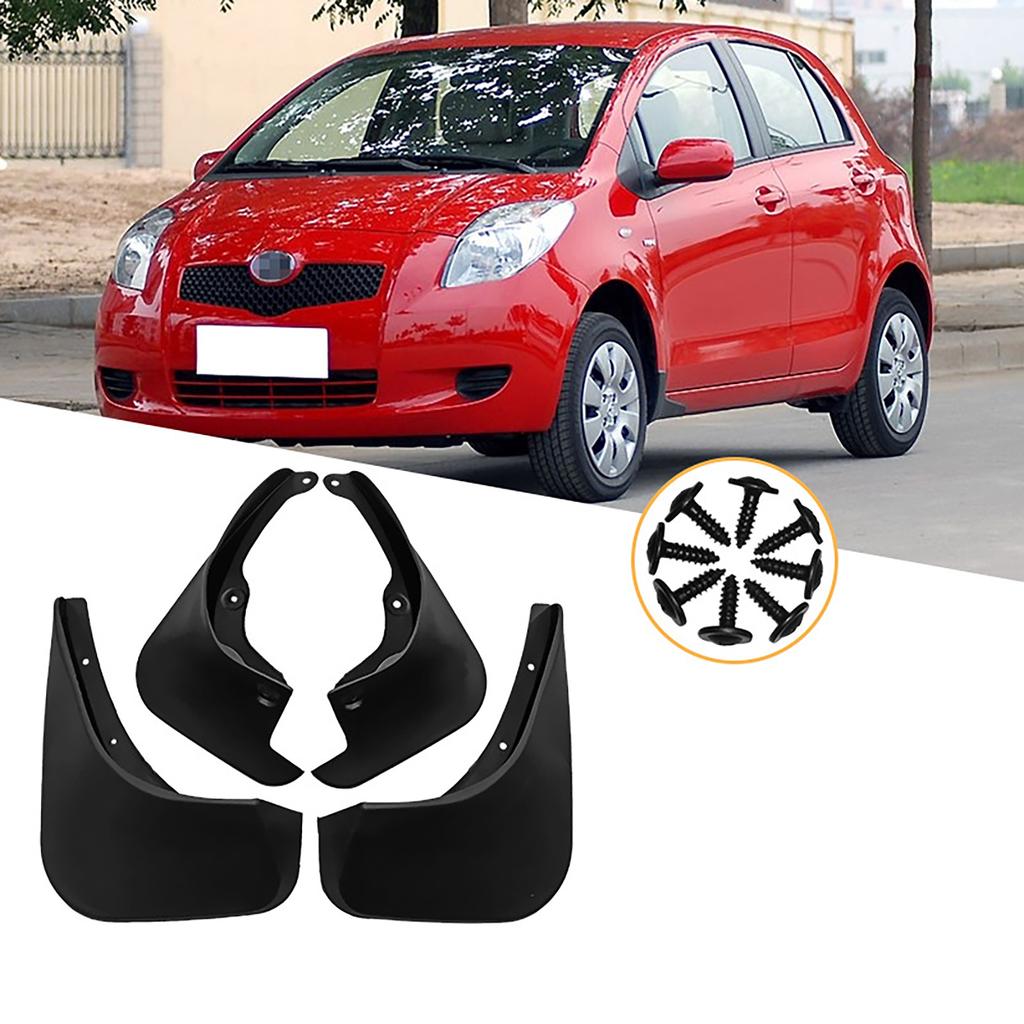 Set Of 4 Replacement Mud Flaps Splash Guards Mudguards Mudflaps, No Drilling Required, Winter Vehicle Sediment Protection Flexible Fender Kit