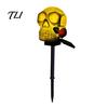 Outdoor Skull Solar Lights Garden Light, See Hear Speak No Evil Spooky Atmosphere Lighting for Escape Rooms Waterproof LED Light with Stake Halloween