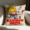 Rrainbow Brite Cute Pillow Case Pillowcase Doublesided Printed Sofa Cushion Bedroom Headboard Pillow